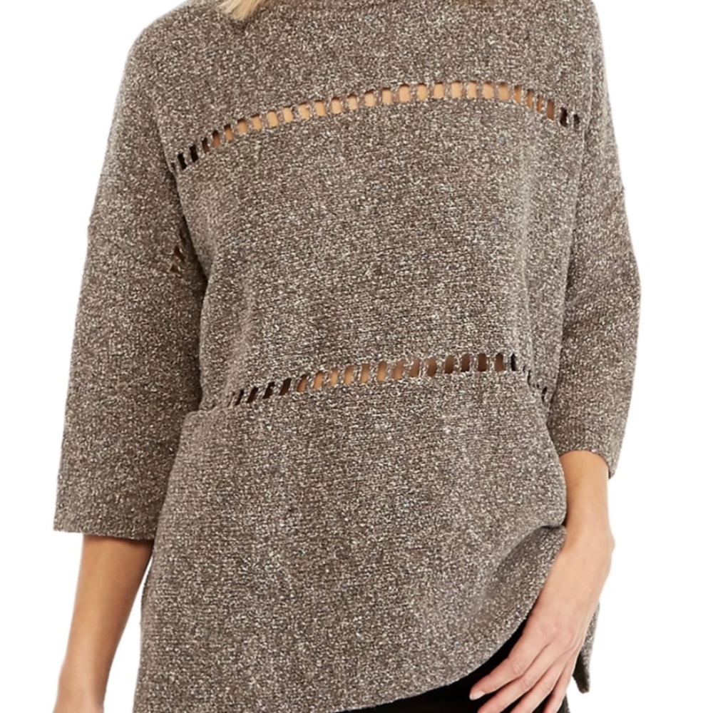 French Connection Aurora Mozart Marl 3/4 Slv Hnk‎ Jumper Size L